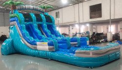 16’ Bahama Blast Center Climb Dual Lane Water Slide