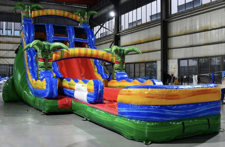 20’ Reggae Rush Hybrid Dual Lane Water Slide